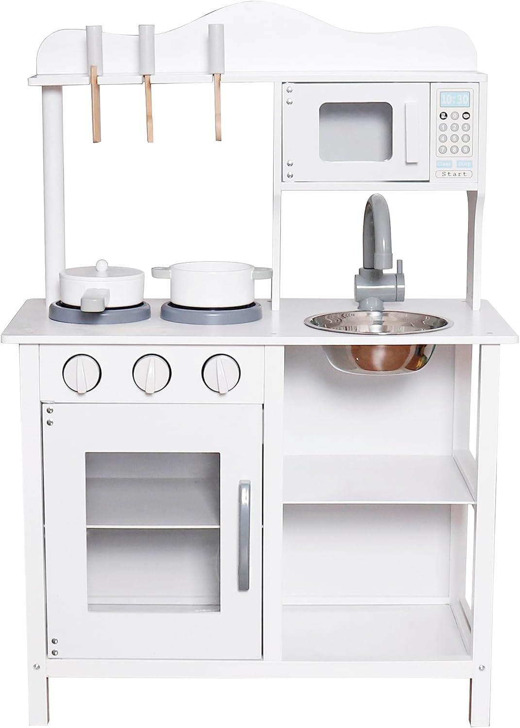 Wooden play kitchen set for kids