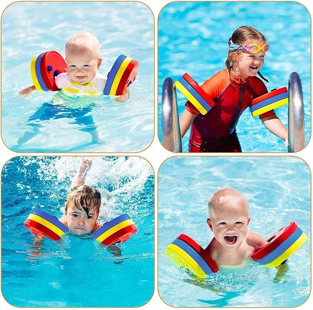 6 Pcs Set Swim Discs Eva Foam Arm Bands Float Rings for Baby and Kids Pool, Beach Swimming Discs