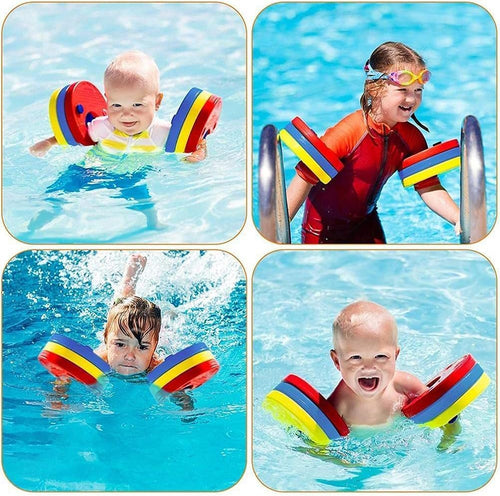6 Pcs Set Swim Discs Eva Foam Arm Bands Float Rings for Baby and Kids Pool, Beach Swimming Discs
