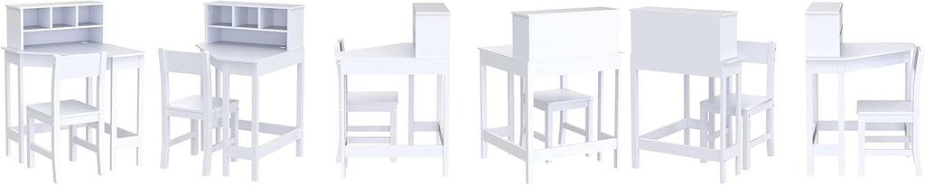 HYGRAD BUILT TO SURVIVE Wooden Study Desk Chair Set for Kids, Writing Desk with Storage Cabinet – Computer and Gaming Workstation Table with Drawers for Bedroom, Study Room, Homeschool