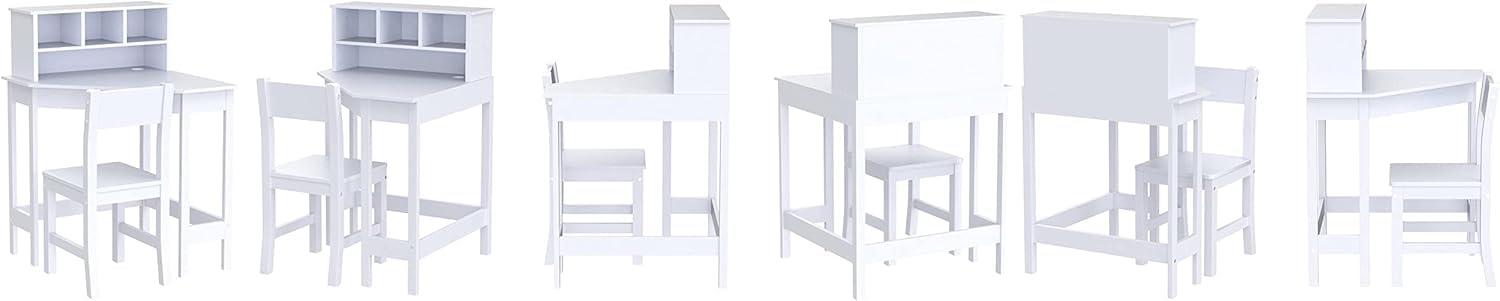HYGRAD BUILT TO SURVIVE Wooden Study Desk Chair Set for Kids, Writing Desk with Storage Cabinet – Computer and Gaming Workstation Table with Drawers for Bedroom, Study Room, Homeschool