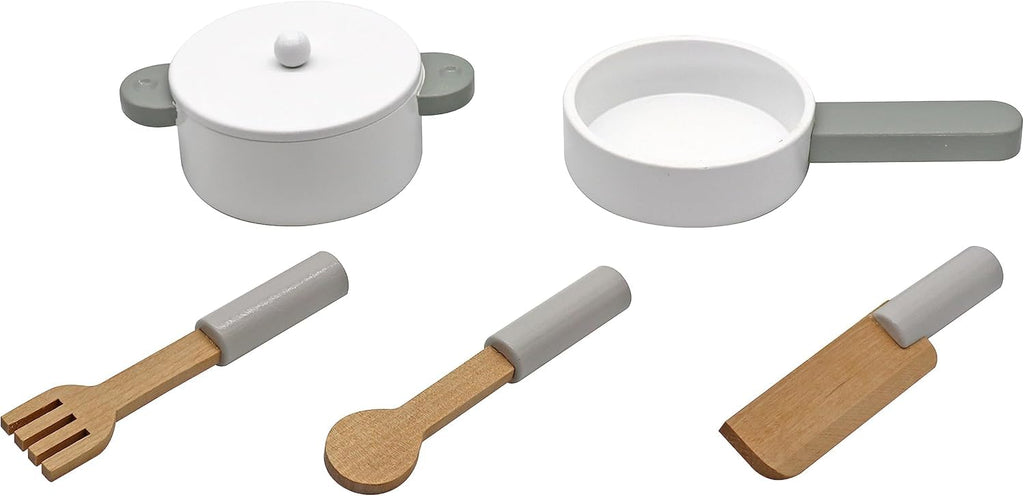 Play Kitchen Toy Kids Playset, Wooden Kitchen Playset Chef Pretend Play Set for Toddlers, Toy Kitchen Toy Food & Astove Oven, Microwave Cookware Accessories, Gift for Ages 3+