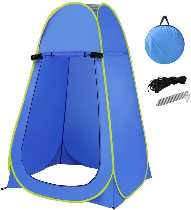 Portable Instant Camping Pop Up Tent - Camping Beach Shade Outdoor Setup for Privacy Shower, Toilet for Family Camping Hiking & Traveling Tent with Bag