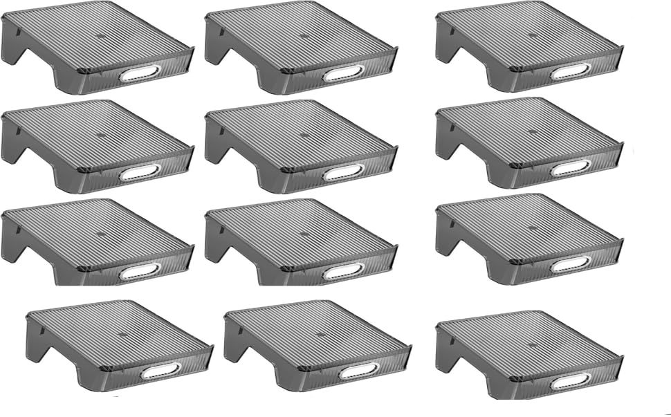 HYGRAD BUILT TO SURVIVE Double Layer Shoe Slots Organizer 9.84” X 9.05” X 5”In Stacker Space-Saving Storage Holder - Transparent Plastic Shoe Rack For Closet Shelf
