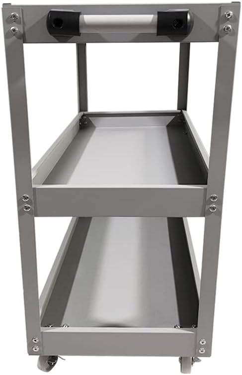 3 Tier Heavy Duty Metal Tool Cart with Wheels, Durable Tool Storage, Load Capacity Rolling Utility cart for Garage Storage, Office Spaces, & Kitchen Use