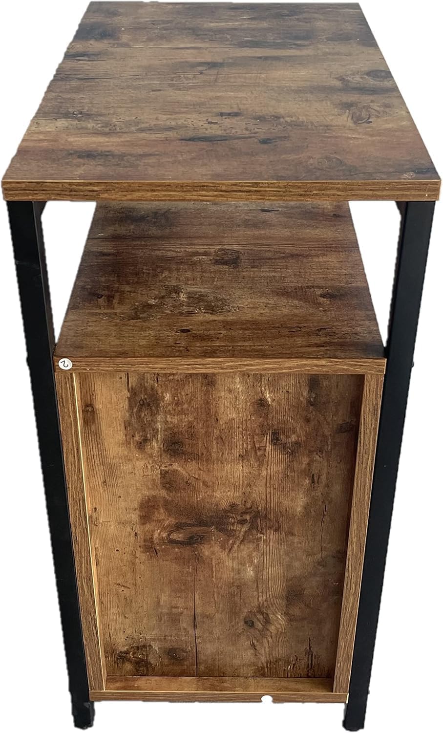 HYGRAD BUILT TO SURVIVE Industrial Style Wooden/Steel Rustic Bedside Nightstand Shelf Cabinet with Door Dresser Side End Table Storage Organizer for Home Bedroom, Living Room, Hallway