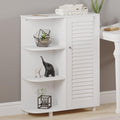 HYGRAD BUILT TO SURVIVE Wooden Storage Organizer with Book Shelf, Side Storage Floor Standing Cabinet with Adjustable Shelves for Bathroom Kitchen, Entryway, Living Room Furniture