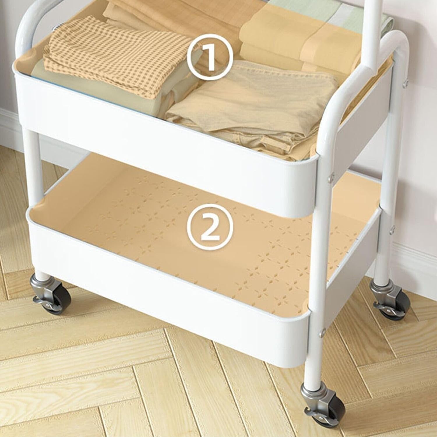 HYGRAD BUILT TO SURVIVE Heavy Duty Metal Clothes Rack On Wheels, Portable Rack For Hanging Clothes With Shoe Storage, Freestanding Closet Organizer Shelves For Garment Hanging Hat, Coats
