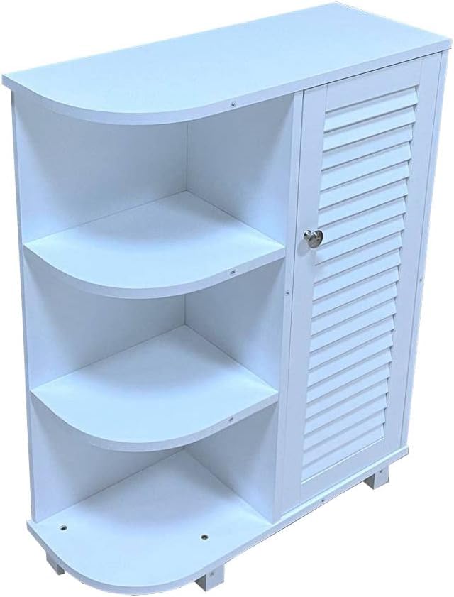 HYGRAD BUILT TO SURVIVE Wooden Storage Organizer with Book Shelf, Side Storage Floor Standing Cabinet with Adjustable Shelves for Bathroom Kitchen, Entryway, Living Room Furniture