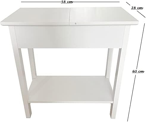 HYGRAD BUILT TO SURVIVE Wooden Narrow Night Stand Flip Top Bed Side End Table Shelf, Slim Tables Sofa Couch Bedside with Storage Shelves for Small Space - Living Room, Bedroom, Entryway