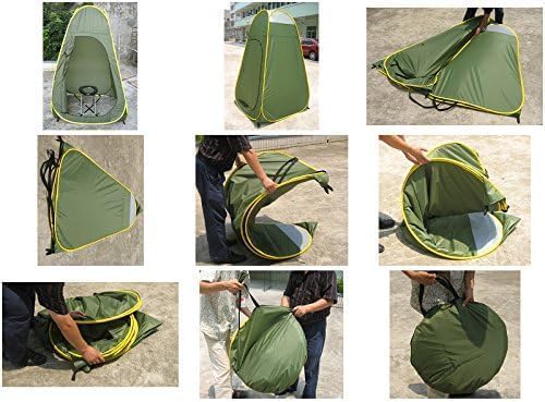 Portable Instant Camping Pop Up Tent - Camping Beach Shade Outdoor Setup for Privacy Shower, Toilet for Family Camping Hiking & Traveling Tent with Bag