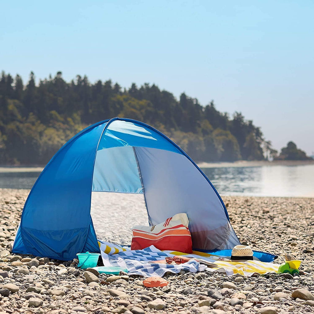 Pop Up Beach Tent, UPF 50+ for UV Sun Protection Camping Tent, Waterproof Beach Umbrella for Family Portable Sun Shades for Outdoor Patio, Fishing, Picnic,Pool Parties