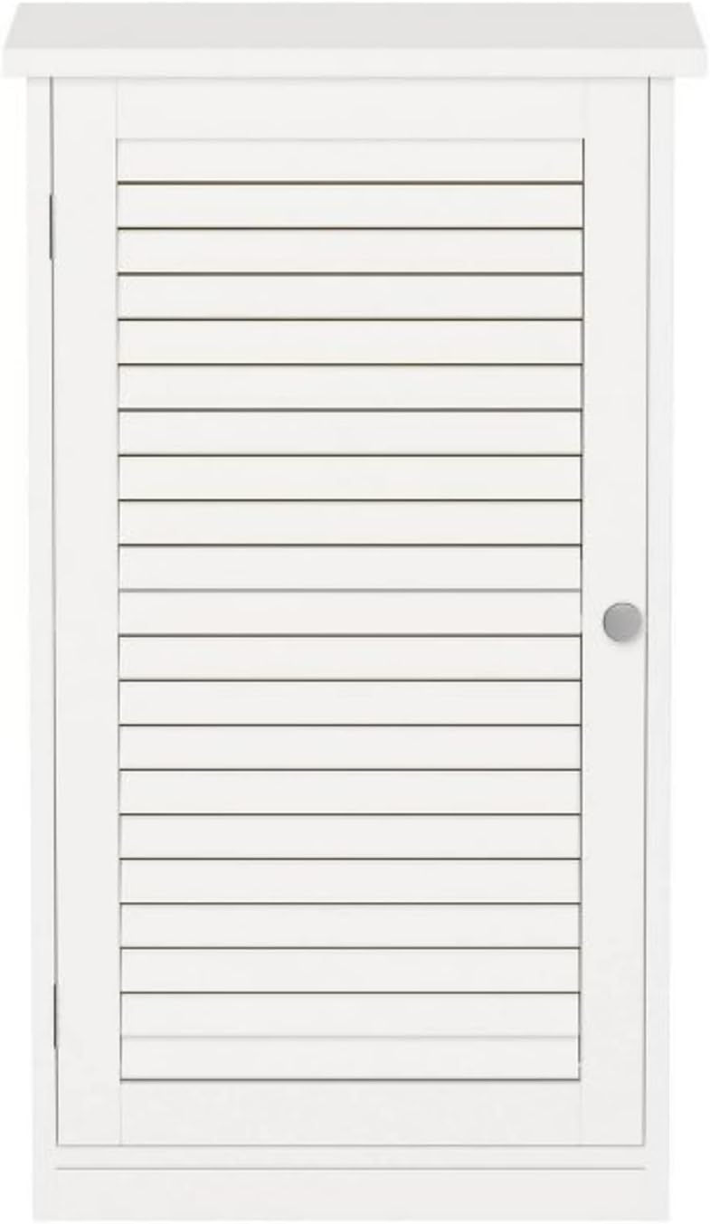 HYGRAD BUILT TO SURVIVE Wooden Free Standing Linen Tower Bathroom Floor Storage Cabinet with Shutter Door Organiser Shelves Unit Living Room, Bedroom, Hallway Living Room, Kitchen