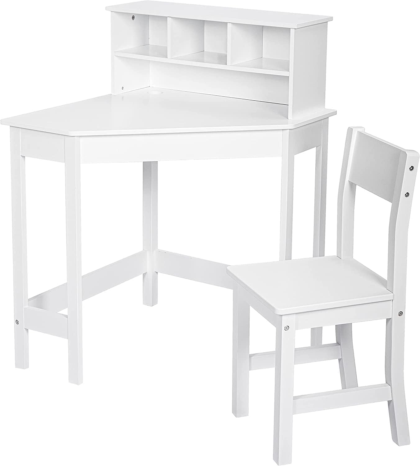 HYGRAD BUILT TO SURVIVE Wooden Study Desk Chair Set for Kids, Writing Desk with Storage Cabinet – Computer and Gaming Workstation Table with Drawers for Bedroom, Study Room, Homeschool