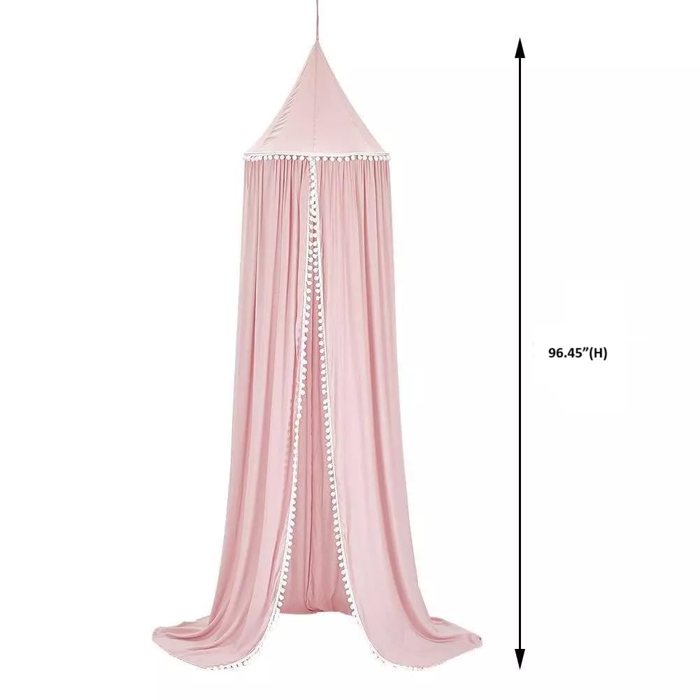 HYGRAD BUILT TO SURVIVE Durable Kids Bedroom Canopy Tent, Round Princess Dome Canopy Hanging Netting for Children Reading Nook Room, Nursery Decor, Mosquito Net Protection