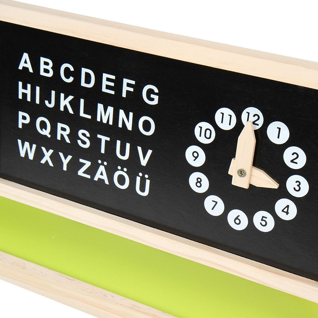 Kids Art Easel with Paper Roll, Magnetic Wooden Board Easel for Toddlers, Foldable Clock, Alphabet Painting Easel for 2-12 Years Children, 2 in 1 Double Side Drawing Outdoor Easel