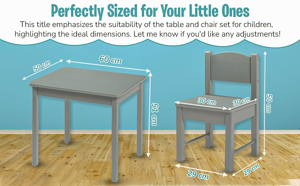 Kids Table and Chair Set - sturdy construction
