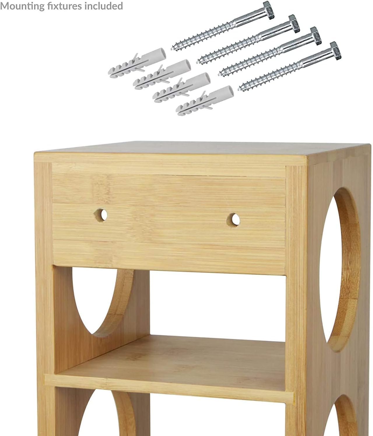 HYGRAD BUILT TO SURVIVE Stackable Bamboo Wall Mounted Wine Rack Stand, 5 Bottle Countertop Freestanding Wine Holder Storage Display Shelves for Basement, Kitchen, Bar, Pantry Cabinet