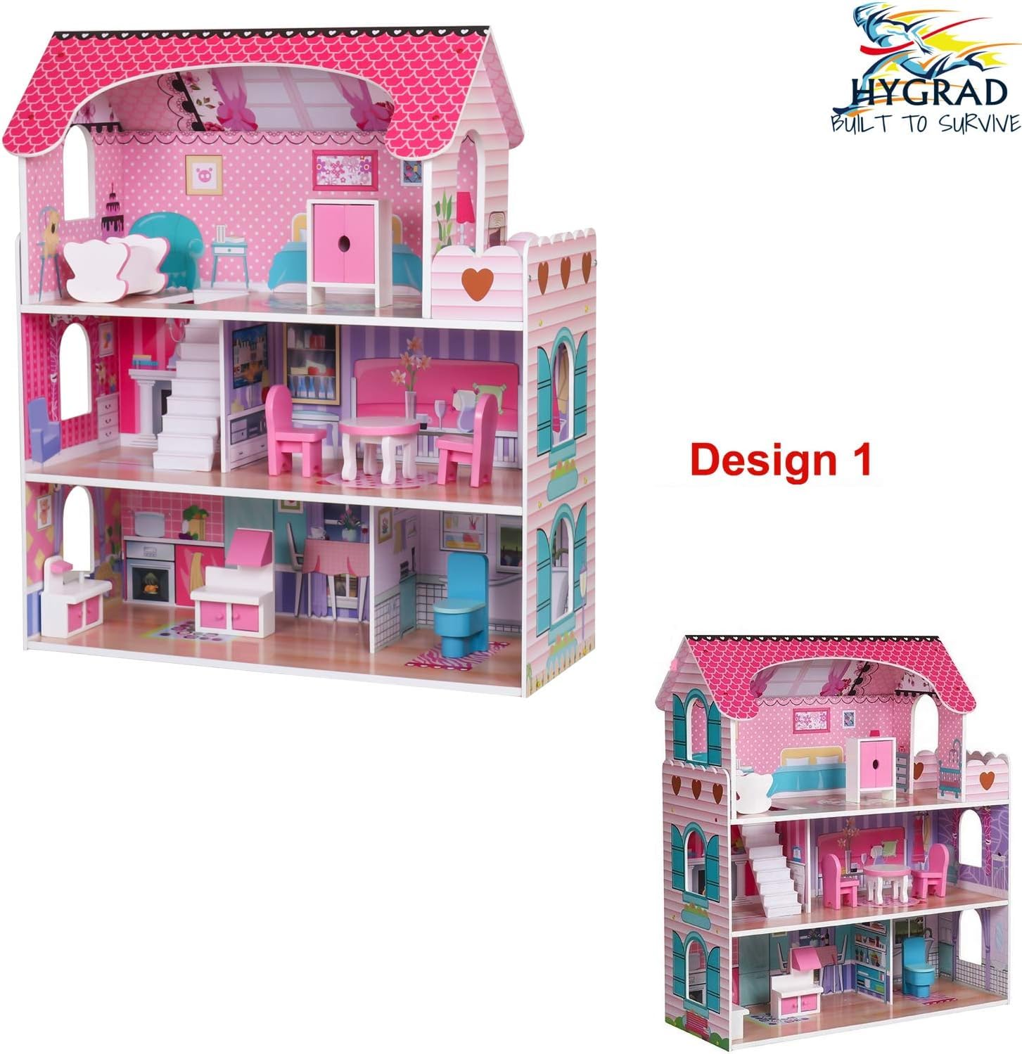 Wooden Dollhouse Design 2 - play set