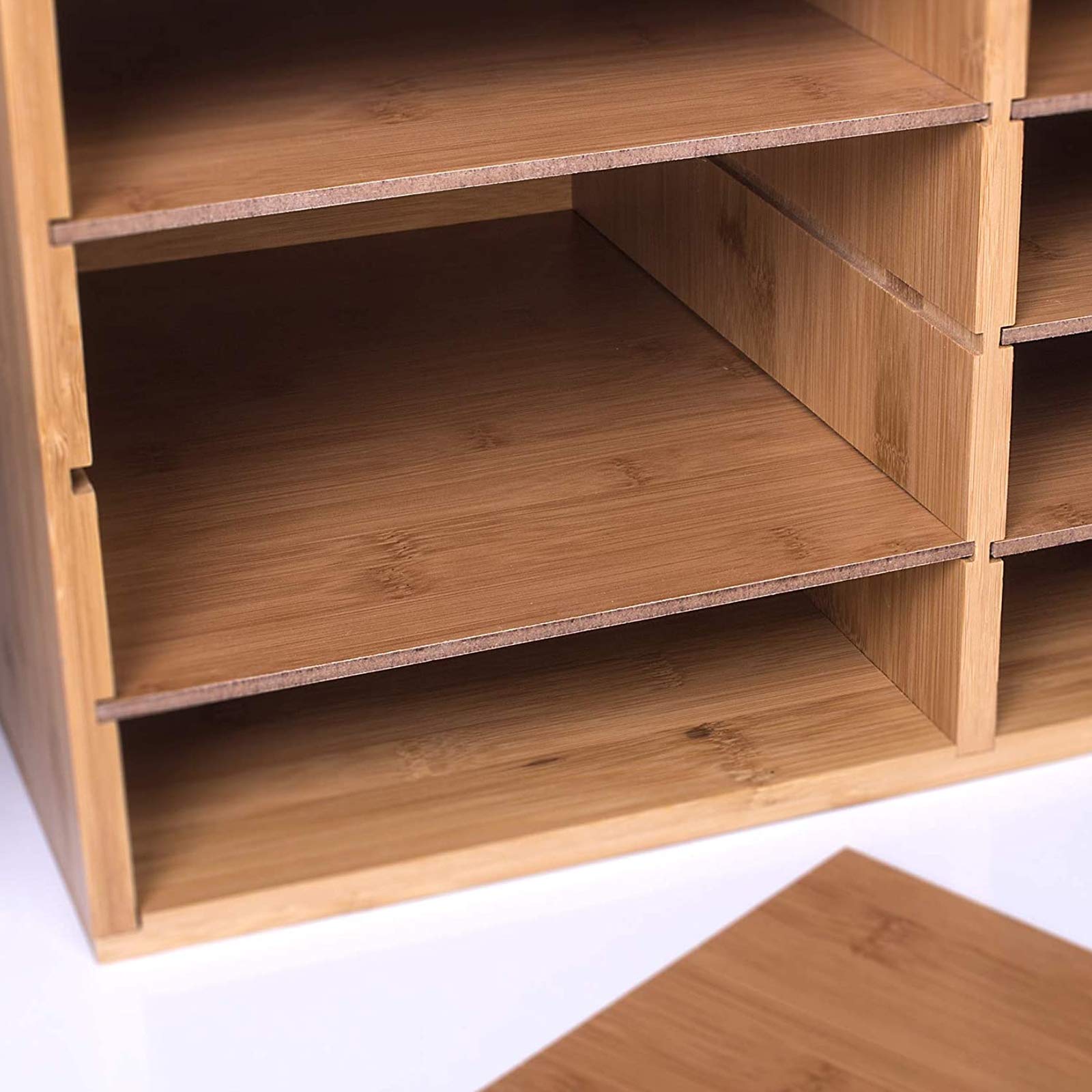 Bamboo A4 File Organizer with 8 Slots – Desktop Document & Letter Sorter for Paper, Mail & Magazines
