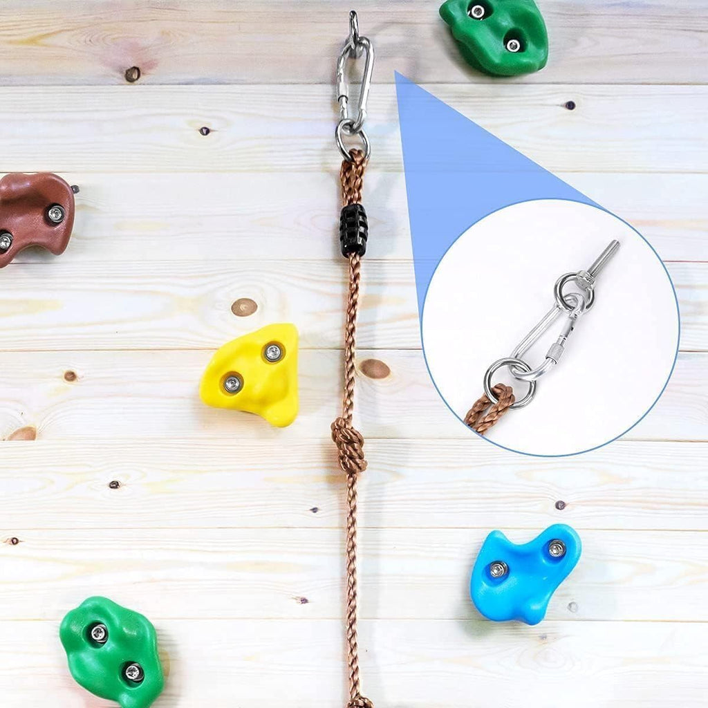 Rock Climbing Holds Set of 20 – Kids Wall Grips for Indoor & Outdoor Playground with Hardware | HYGRAD Built to Survive