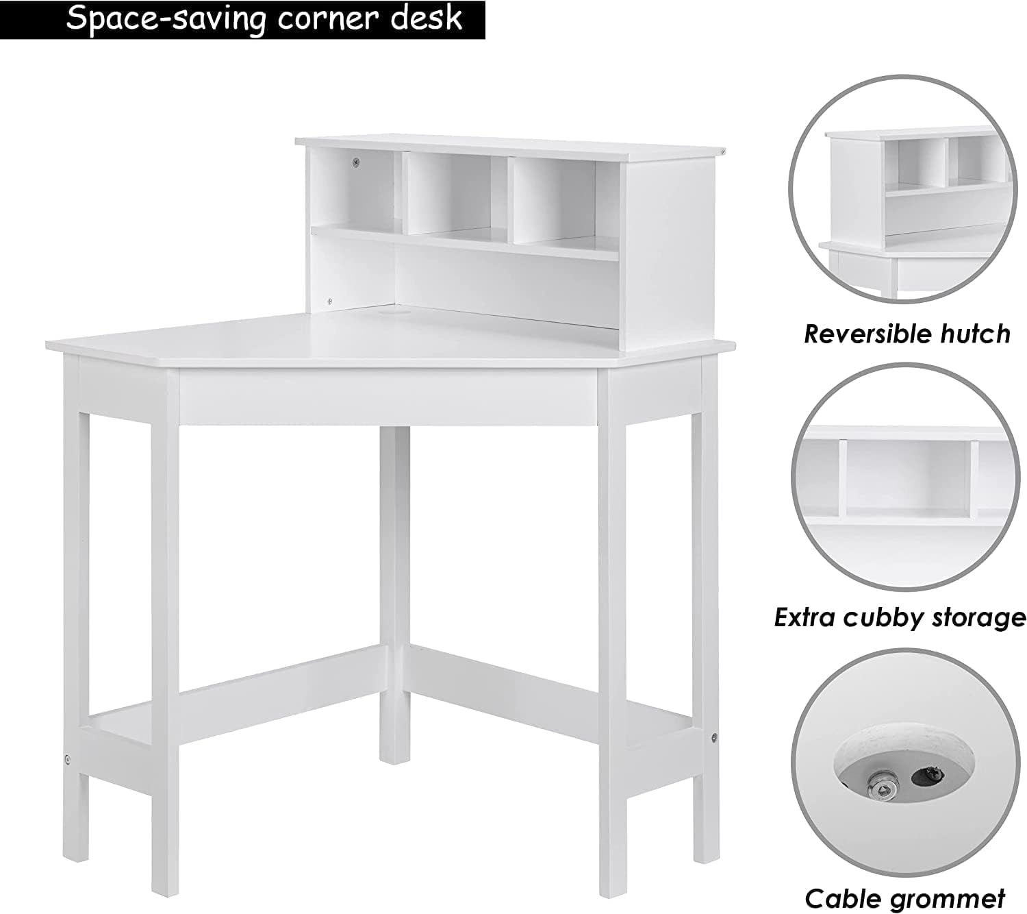 HYGRAD BUILT TO SURVIVE Wooden Study Desk Chair Set for Kids, Writing Desk with Storage Cabinet – Computer and Gaming Workstation Table with Drawers for Bedroom, Study Room, Homeschool