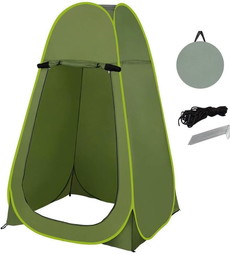 Portable Instant Camping Pop Up Tent - Camping Beach Shade Outdoor Setup for Privacy Shower, Toilet for Family Camping Hiking & Traveling Tent with Bag