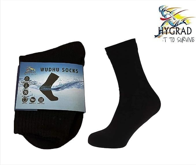 HYGRAD BUILT TO SURVIVE Waterproof Outdoor Socks Thermal Insulated Wudhu, Sharia Compliant Ablution Socks
