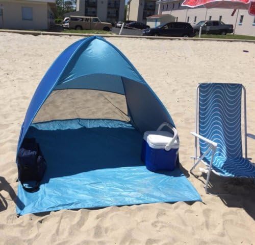 Pop Up Beach Tent, UPF 50+ for UV Sun Protection Camping Tent, Waterproof Beach Umbrella for Family Portable Sun Shades for Outdoor Patio, Fishing, Picnic,Pool Parties
