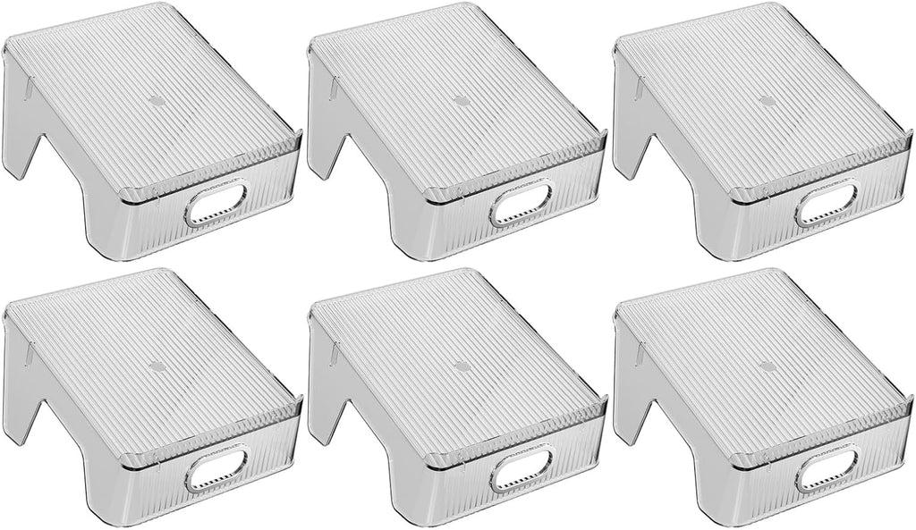 HYGRAD BUILT TO SURVIVE Double Layer Shoe Slots Organizer 9.84” X 9.05” X 5”In Stacker Space-Saving Storage Holder - Transparent Plastic Shoe Rack For Closet Shelf