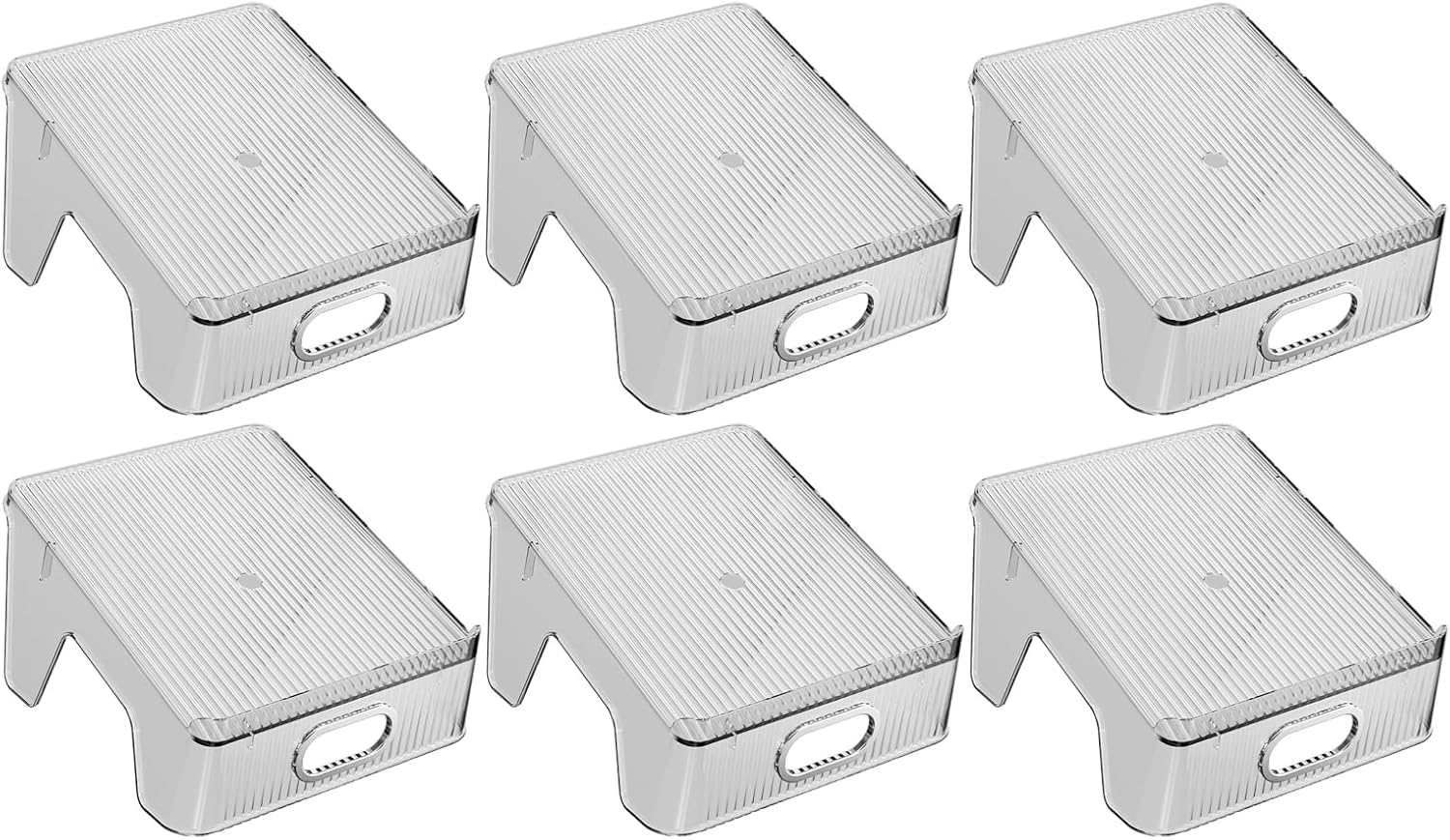 HYGRAD BUILT TO SURVIVE Double Layer Shoe Slots Organizer 9.84” X 9.05” X 5”In Stacker Space-Saving Storage Holder - Transparent Plastic Shoe Rack For Closet Shelf