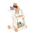 Children's Cleaning Cart Trolley - Kids Wooden Pretend Play Set Toy Cart Kids Role Play Janitor Cleaning Broom Set Household Pretend Play Childrens Toy Gift Ages 3+