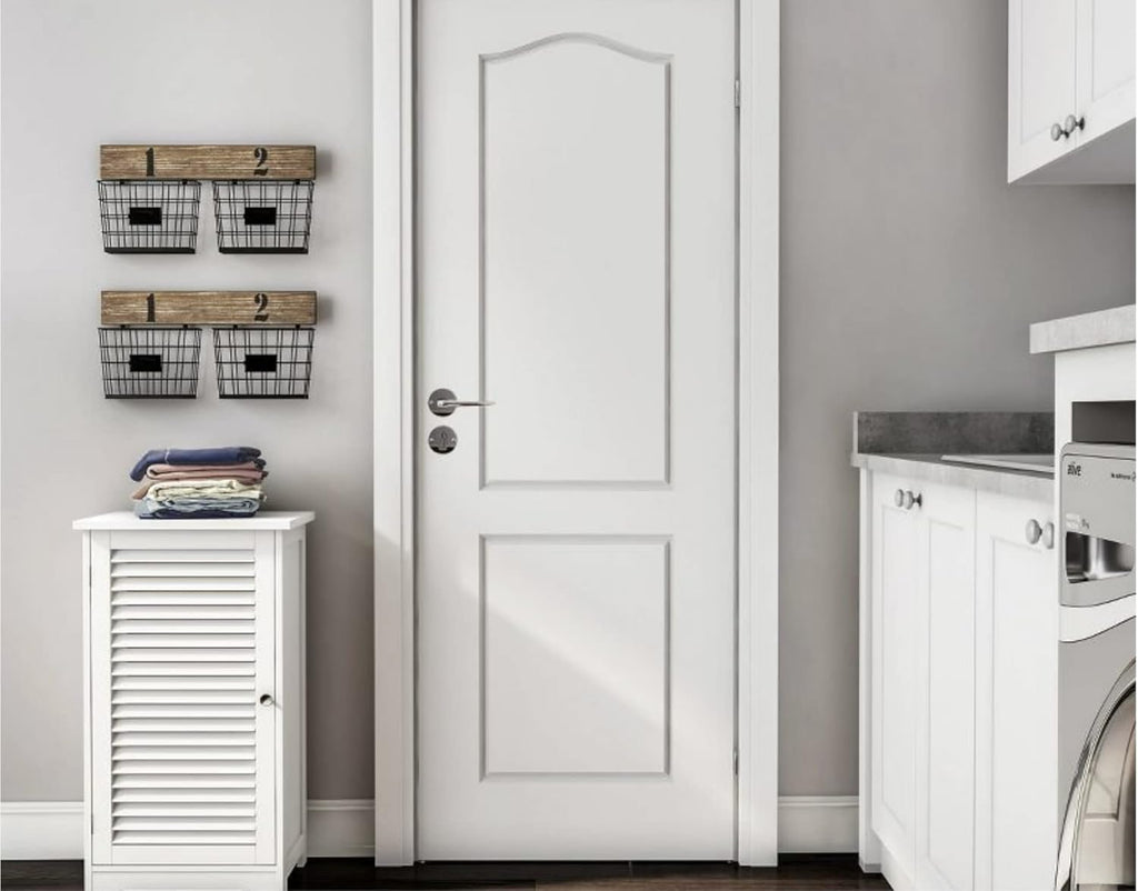 HYGRAD BUILT TO SURVIVE Wooden Free Standing Linen Tower Bathroom Floor Storage Cabinet with Shutter Door Organiser Shelves Unit Living Room, Bedroom, Hallway Living Room, Kitchen