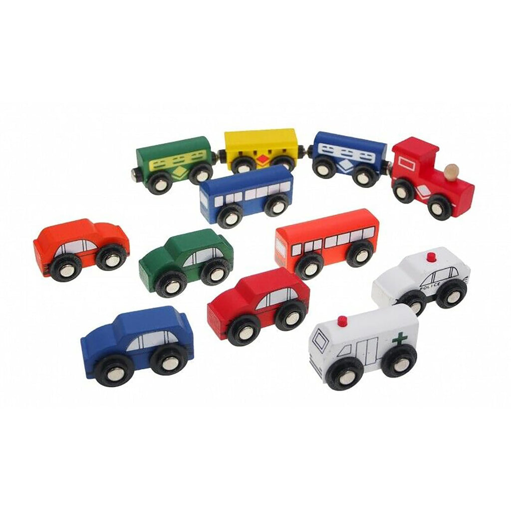 100 PCS Wooden Train Set -Premium Wood Train Tracks & Trains Toys for Toddlers 3,4,5 Years Old, Expandable Train Toys Railway Kits for Girls Boys, Fit All Major Bands Train Tracks Set