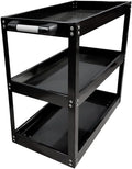 3 Tier Heavy Duty Metal Tool Cart with Wheels, Durable Tool Storage, Load Capacity Rolling Utility cart for Garage Storage, Office Spaces, & Kitchen Use