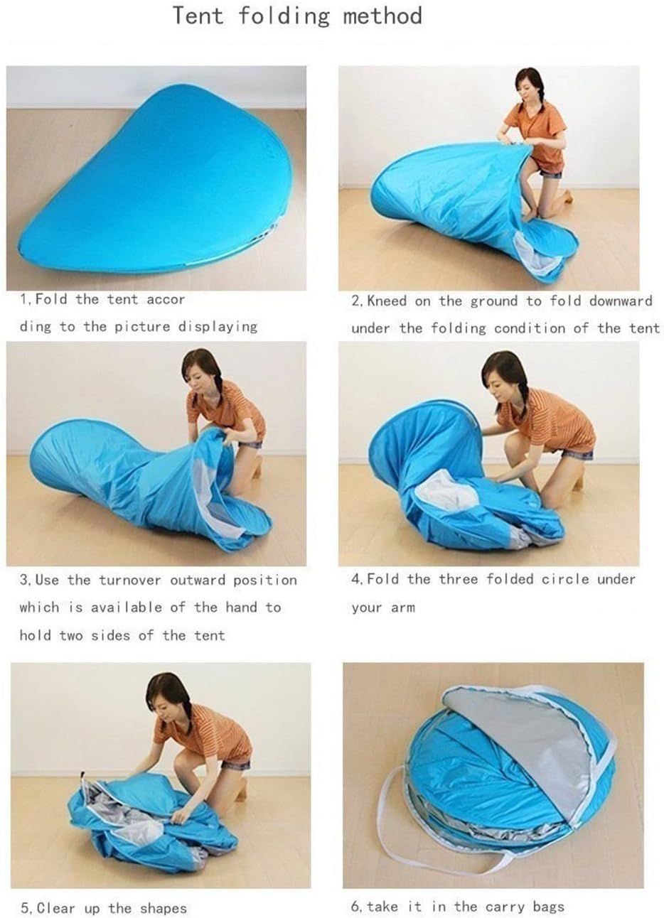 Pop Up Beach Tent, UPF 50+ for UV Sun Protection Camping Tent, Waterproof Beach Umbrella for Family Portable Sun Shades for Outdoor Patio, Fishing, Picnic,Pool Parties