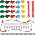 Rock Climbing Holds Set of 20 – Kids Wall Grips for Indoor & Outdoor Playground with Hardware | HYGRAD Built to Survive