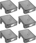 HYGRAD BUILT TO SURVIVE Double Layer Shoe Slots Organizer 9.84” X 9.05” X 5”In Stacker Space-Saving Storage Holder - Transparent Plastic Shoe Rack For Closet Shelf