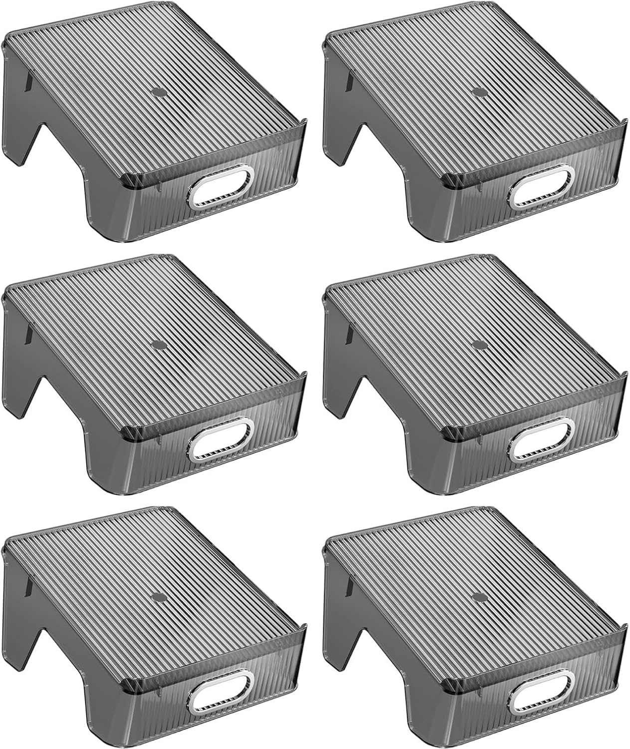 HYGRAD BUILT TO SURVIVE Double Layer Shoe Slots Organizer 9.84” X 9.05” X 5”In Stacker Space-Saving Storage Holder - Transparent Plastic Shoe Rack For Closet Shelf