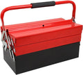 3 Tier Large Metal Tool Box Heavy Duty Cantilever Portable Box 20.86”L x 7.87”W x 7.87”H Multi-Function Tool Box For Garage Storage, Home, Workbench Tool Organizer, Red