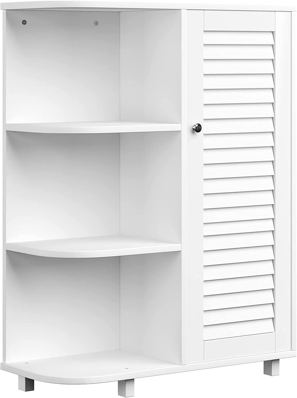 HYGRAD BUILT TO SURVIVE Wooden Storage Organizer with Book Shelf, Side Storage Floor Standing Cabinet with Adjustable Shelves for Bathroom Kitchen, Entryway, Living Room Furniture