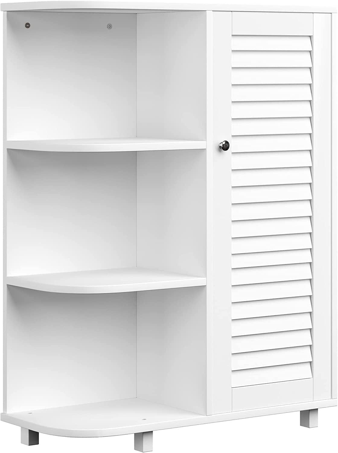 HYGRAD BUILT TO SURVIVE Wooden Storage Organizer with Book Shelf, Side Storage Floor Standing Cabinet with Adjustable Shelves for Bathroom Kitchen, Entryway, Living Room Furniture