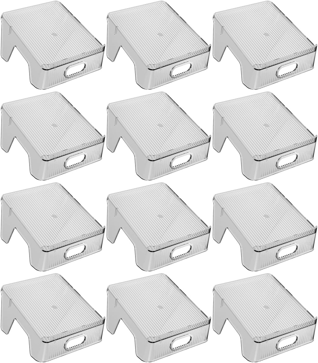 HYGRAD BUILT TO SURVIVE Double Layer Shoe Slots Organizer 9.84” X 9.05” X 5”In Stacker Space-Saving Storage Holder - Transparent Plastic Shoe Rack For Closet Shelf