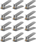 HYGRAD BUILT TO SURVIVE Pack of 12 Pcs Shoe Slots Organiser Storage, Adjustable 3-Level Height - Non-Slip Shoe Holder- Space Saver for Shoe Durable and Stacker Closet Rack for Sneakers Heels and Flat