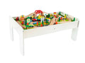Wooden Train Set - 90 Pieces Wooden Train Tracks & Trains for Kids, Toddler Boys and Girls 3,4,5 Years Old and Up– Premium Wood Tracks, Train, Railway, City, Gift for Toddler Boys Girls Ages 3+